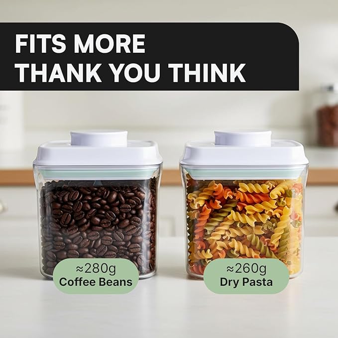 Bop Top | Airtight Meal Prep Containers with Lids | Food Storage Container Sets | Snack and Overnight Oats Fridge Organizer | Pantry and Kitchen Organization