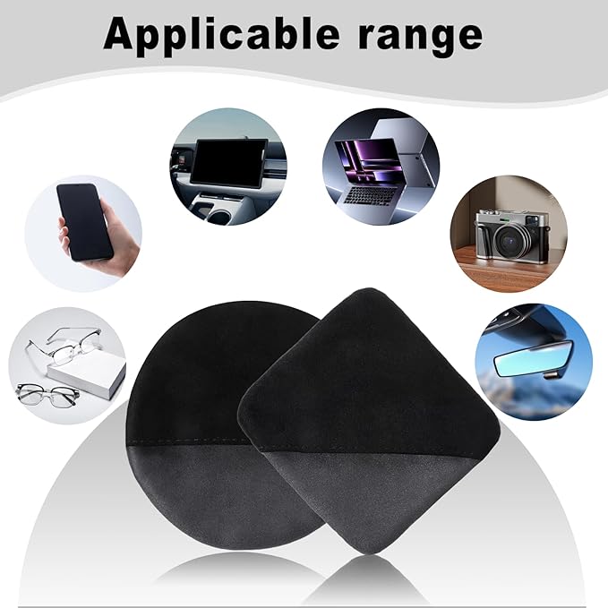 Car Screen Cleaner, Soft Microfiber Cleaning Cloth, Non-Scratch Auto Screen Cleaning Pad, Universal Interior Car Accessories Cleaner Tool for Vehicle Dashboard Display, 2 Pack