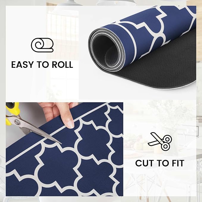 WISELIFE Dish Drying Mat Super Absorbent Drying Mat Large Dish Drying Mats for Kitchen Counter Easy Clean Dish Mat Kitchen Drying Mat18"x 28" Stylish Blue