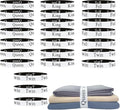 Maletnd 24 Pieces Bed Sheet Organizer Bands, Closet Organization Sheet Straps, Linen Labels Bedding Bands, Elastic Bed Sheet Storage Sheet Keepers （7PcsQueen 7PcsKing 5PcsTwin 5PcsFull）