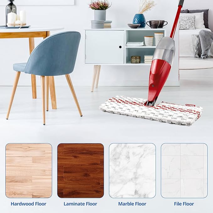 6 Pack Washable Microfiber Spray Mop Refills Compatible with O-Cedar ProMist MAX Spray Replacement Mop Pads
