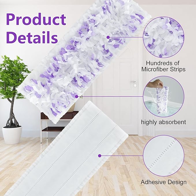 40 Count Power Mop Pads for Swiffer Power Mop Multi-Surface Mop,for Swiffer Wet Pads Refill,Wood Floor Pads for Swiffer Power Mop Wood Mop,Refills for Swiffer Mop Pads for Floor Cleaning