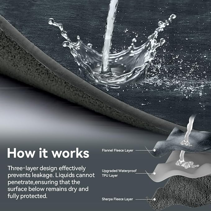 Waterproof Blanket for Couples - Love Blankets Stain Proof, Absorbent, Leakproof, Reversible, Plush Cozy & Washable - Waterproof Couch Cover Ideal for Bed/Couch, Dogs/Cats(82"x82", Gray/Dark Gray)