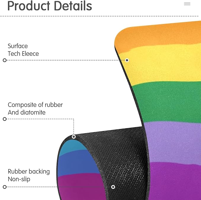 Kitchen Sink Splash Guard 1 PC 14.7 Inch Sink Faucet Mat Splash Guard for Bathroom Countertop Water Absorbent Foldable Cuttable Soft Washable Vibrant Colorful Stripes