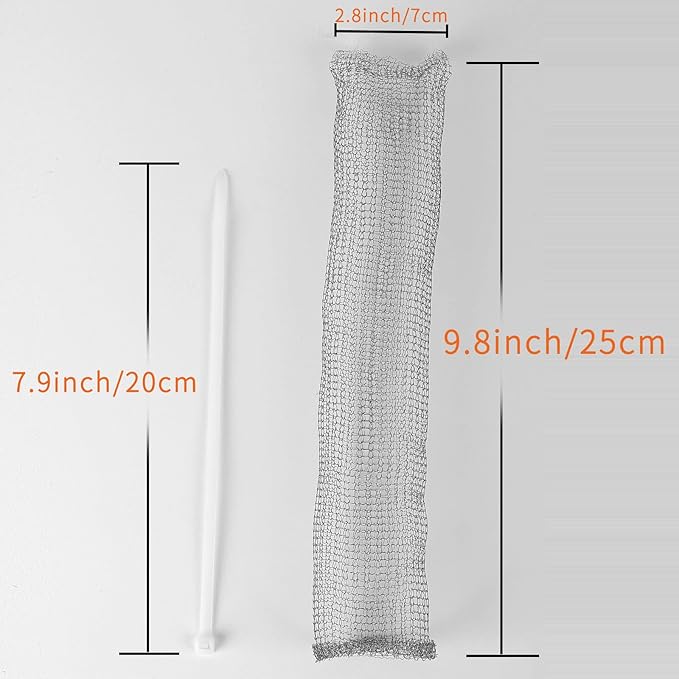 24 PCS Lint Traps LVYOUIF Stainless Steel Washing Machine Lint Snare Traps, Washer Hose Lint Traps with 24 PCS Cable Ties, Laundry Mesh Washer Sink Drain Hose Screen Filter