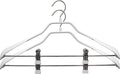 Mawa by Reston Lloyd BodyForm Series Non-Slip Space Saving Clothes Hanger with 2 Clips for Pants or Skirts, Style 42/LK, Set of 2,White