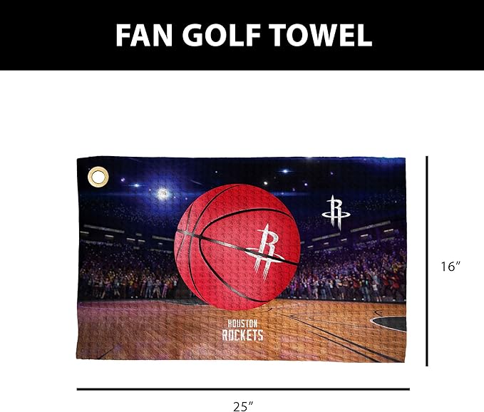 Northwest NBA Golf Towel – Official Licensed Microfiber Waffle Fabric, Absorbent 16x25 in Club Cleaning Accessory