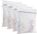 GOGOODA Mesh Laudnry Bags Wash Bags for Delicates (Honeycomb White, 4 Large)