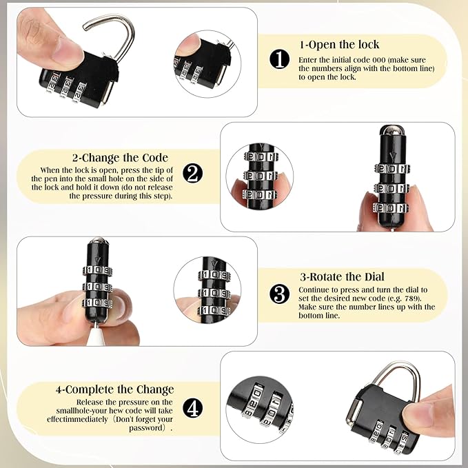Eccliy Locking Storage Box for Toy, 10.2 x 9 x 4 Inches Discreet Lockable Game Toy Storage Flat Box Bag with Combination Lock, PU Leather(Black)
