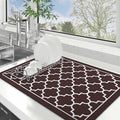 WISELIFE Dish Drying Mat Super Absorbent Drying Mat Large Dish Drying Mats for Kitchen Counter Easy Clean Dish Mat Kitchen Drying Mat16"x 24" Stylish Chocolate