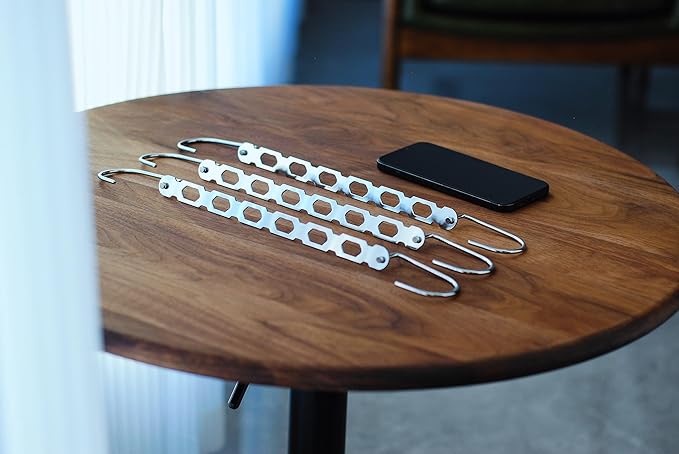 Space Saving Hangers for Clothes, 10 Pack Hanger Organizer Space Saver, Magic Metal Collapsible Closet Organizers, Multiple Hangers in One, College Dorm Room Essentials (V2.0)