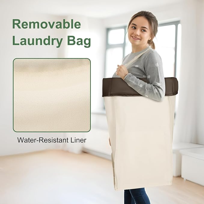 2PK Rolling Laundry Basket with Wheels, Laundry Hamper with Wheels Laundry Sorter Cart, Narrow Slim Clothes Hamper Organizer with Sturdy Metal Frame