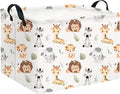 CLOCOR Rectangular Storage Basket Empty,Gift Basket,Waterproof Storage Bin with Handles,Room Decor(Watercolor Animal)
