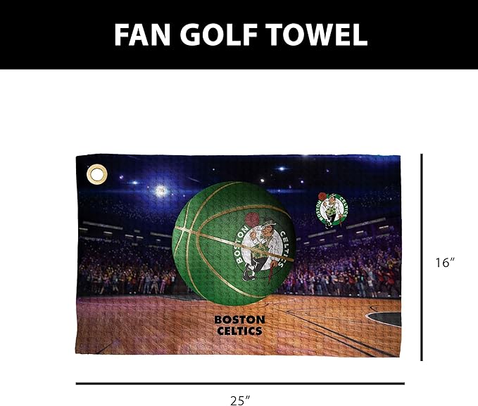Northwest NBA Golf Towel – Official Licensed Microfiber Waffle Fabric, Absorbent 16x25 in Club Cleaning Accessory