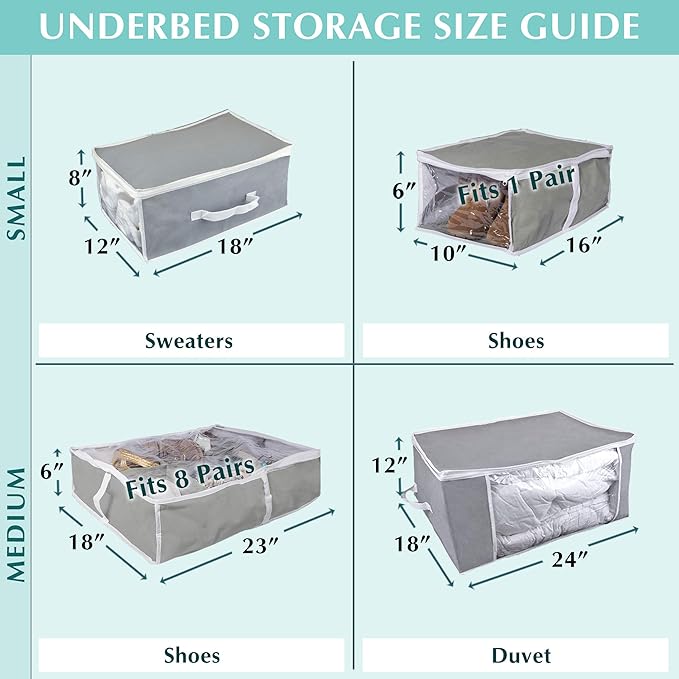 DII Breathable Closet Soft Storage Bag, Gray, Blanket Size