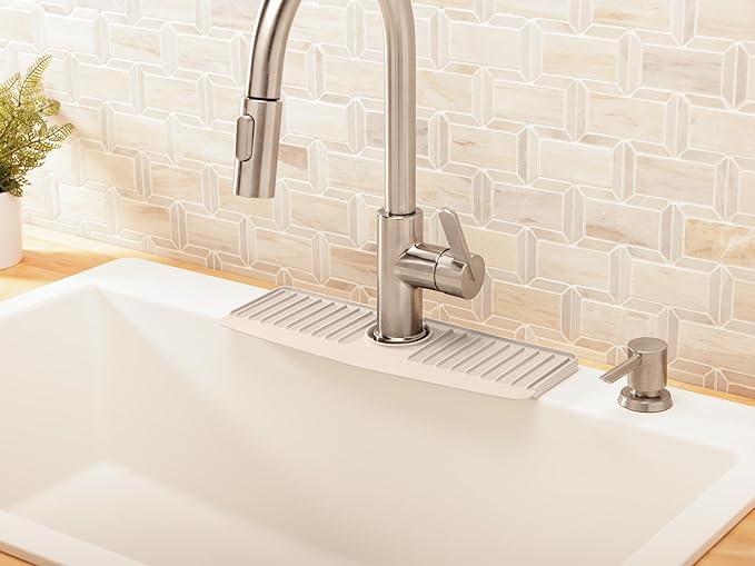 WeatherTech FaucetMat - Protect Your Kitchen & Bathroom Countertops - Tan/Sand