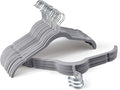 Sishynio Premium Velvet Shirt Hangers 30 Pack, Space-Saving Non-Slip Felt Hanger with 360° Swivel Hook, Slim Flocked Hangers for Strappy Dresses, Blouses, Tank Tops(Grey)