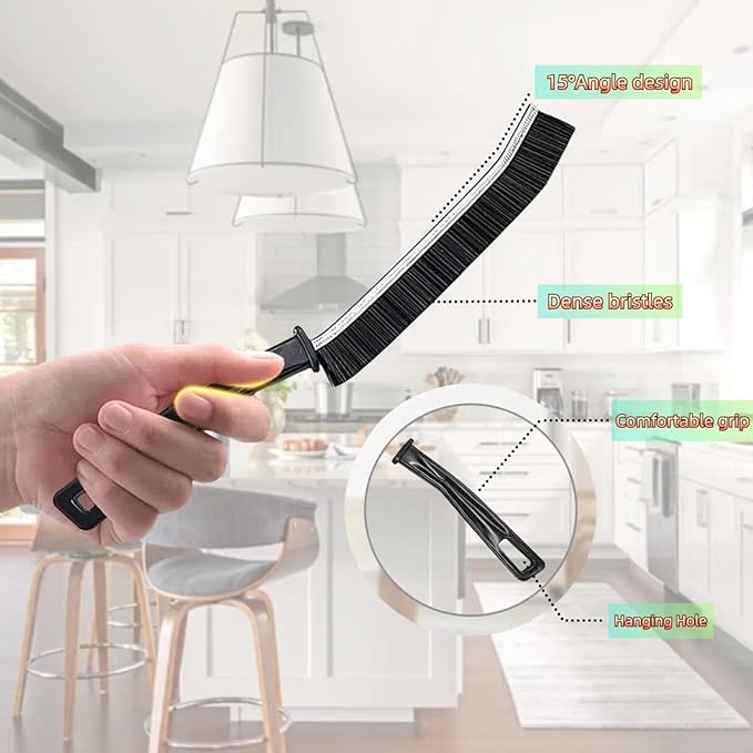 19Pcs Crevice Cleaning Brush Set, Hard Bristle Cleaning Brush，Multi Purpose Gap Brush for Kitchen,Bathroom, Window Tracks,Corner, Sink, Cup. Home Essentials Scrub Cleaning Tools