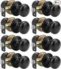 Goldenwarm Black Interior Door Knobs, Matte Black Bedroom Door Knob, Door Knobs Interior Bulk, Privacy Door Knob for Bedroom or Bathroom(8 Pack)