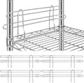4 Pcs Chrome Wire Shelf Ledge 18" L x 5" H Wire Shelving Side Ledge Metal Shelves Accessories Pantry and Garage Storage (Silver)