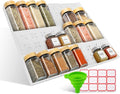 2-Pack Expandable Spice Drawer Organizer (11"-22"), 3-Tier Angled Seasoning Rack for Kitchen, Sturdy Vented Insert with Labels & Funnel, Fits Standard & Biger Spice Jars (Jars Not Included) WH