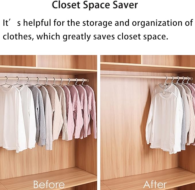 60 Pcs Clothes Hanger Connector Hooks, Plastic Hooks Cascading Hanger Hooks Hanger Extender Clips for Heavy Duty Hangers Space Saving and Clothes Closet Wardrobe Organizer - Blend Color