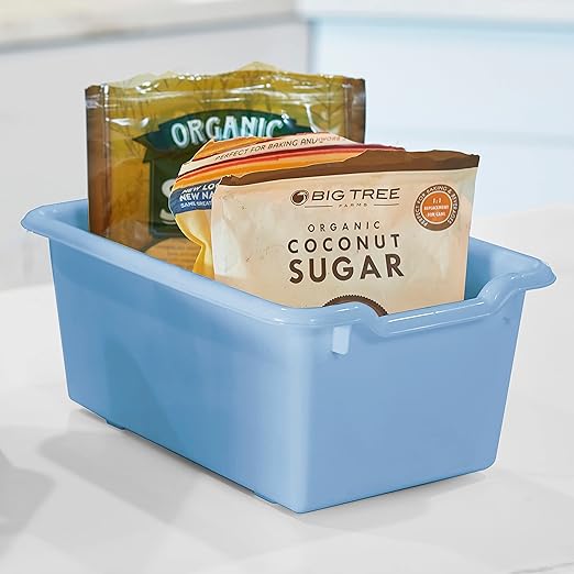 ECR4Kids Scoop Front Storage Bins, Multipurpose Organization, Earthtone, 10-Piece