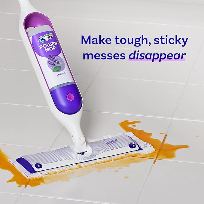 Swiffer PowerMop Floor Cleaning Solution with Lavender Scent, 25.3 fl oz, 10 Pack