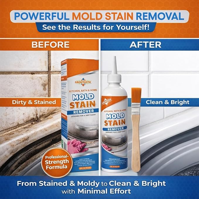 Stain Remover Gel Cleaner Heavy Duty Stain Cleaner for Front Loader Washing Machine Seal, Bathroom Grout, Shower, Caulk - Front Load Washer Cleaning Solution