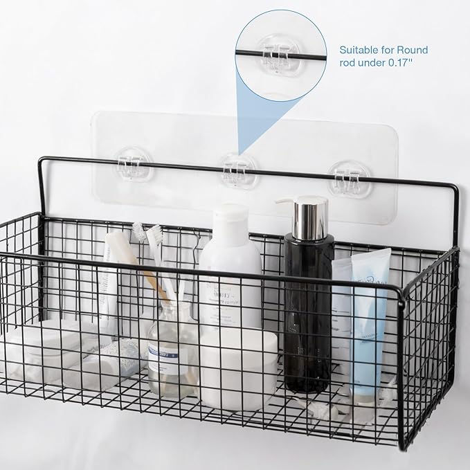 MUSSIN Shower Caddy Adhesive Replacement, 2 Pack Strong Shower Shelf Adhesive Hooks for Bathroom Storage Shelves Kitchen Racks