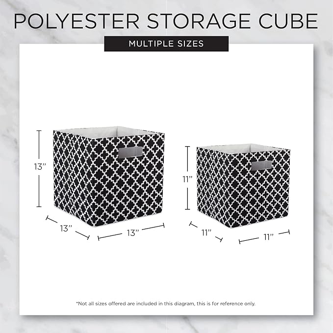 DII Poly-Cube Storage Collection Hard Sided, Collapsible Solid, Large, Gray