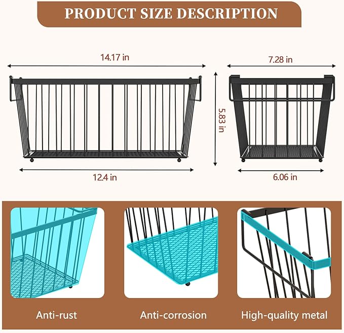 Enhanced Leak-Proof Bottom - Freezer Organizer Bins ，6 Pack Stackable Deep Freezer Organizer Bins for 7 Cu.FT Small Chest Freezer，organization and storage，pantry organizers