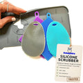 Faucet Mat for Sink - Silicone Scrubber Dish Set, Splash Guard, Food Grade BPA Free Kitchen Scrubber