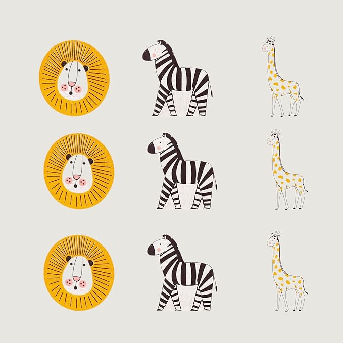 DECOMOMO Toy Storage Baskets for Shelves - 42L Kids Storage Bin for Nursery Décor, Baby, Laundry, Toys (Animal Safari, XXL - 3 Pack)