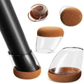 Ezprotekt 16 Pcs Chair Leg Floor Protectors, Silicone Covers Felt Furniture Pads for Hardwood Floors, Chair Leg Caps for Tilted Legs(15°-25°), Anti-Scratch and Reduce Noise Round L Clear Fit (1"-1.3")