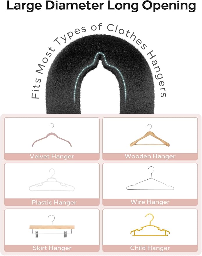 Velvet Clothes Hanger Connector Hooks [for Velvet & Multiple Hangers] 40PCS Space Saving Hanger Hooks Space Saver Hanger Extender Hook Clothes Hanger Hook for Clothes