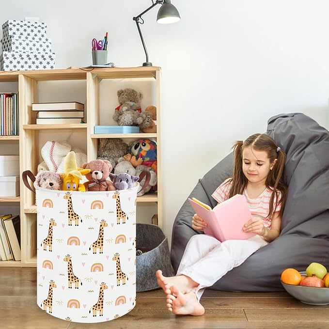 Giraffe hamper,Baby diaper organizer,Collapsible waterproof basket for dirty clothes,Baby Hamper for Nursery,Kids Room Organizer,Baby room decor,Gift basket(Giraffe)