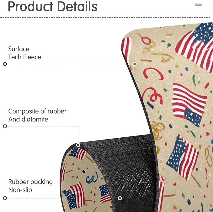 Kitchen Sink Splash Guard 2 PCS 30 Inch Sink Faucet Mat Splash Guard for Bathroom Countertop Water Absorbent Foldable Cuttable Soft Washable Brown Patriotic American Flags