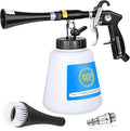 Car Cleaning Gun Kit Detailing Interior Dry Air Blow Gun with 2 Nozzle High Pressure Blower Cleaning Tool Kit for Car Surfaces Quickly Blasts Dust, Works with Air Compressor