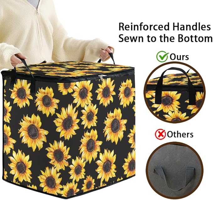 2pcs closet organizers and storage under bed,clothing blanket sweater sheet bedding comforter duvet quilt pillow toy storage bags with lids,dorm room essentials for containers 95L