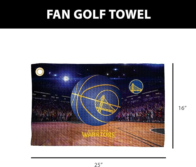 Northwest NBA Golf Towel – Official Licensed Microfiber Waffle Fabric, Absorbent 16x25 in Club Cleaning Accessory