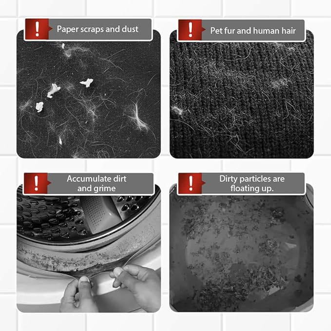 Lint Catcher for Washing Machine, Durable Pet Hair Remover for Laundry, Reusable Floating Hair Filtering Mesh Removal, Dog Hair Catcher for Laundry Washing Machine (6PCS)