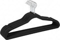 Simplify 10 Super Slim Velvet Huggable Hangers in Black