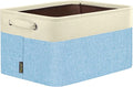 BALEINE 1 Pack Fabric Storage Bins for Shelves, Linen Storage Baskets for Organizing, Decorative Closet Bins for Clothes, Home (Skyblue, 14''x10''x8.5'')