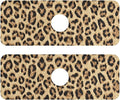 Kitchen Sink Splash Guard 2 PCS 14.7 Inch Sink Faucet Mat Splash Guard for Bathroom Countertop Water Absorbent Foldable Cuttable Soft Washable Classical Leopard Print
