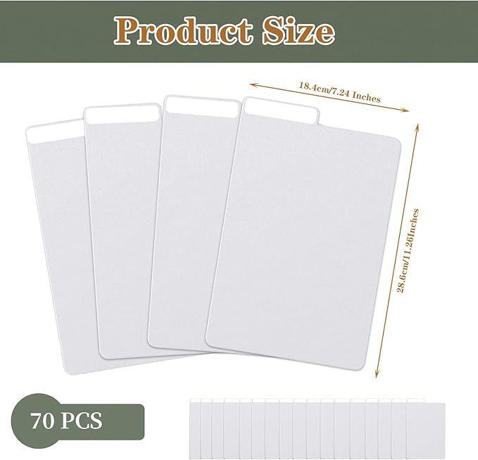 70 Pieces Comic Book Dividers with Tabs,Patient Divider Cards,Card Dividers Comic Book Boards for Storage Boxes 11.22 X 7.24 Inche