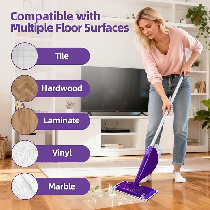 Wet Mop Pads Refills, 4-Layer Thick Disposable Wet Jet Pads, 5.9"×11.4" Fragrance-Free Mopping Cloths, Compatible with Most Spray Mops for Home Kitchen Hardwood Wood Floors, 60 Pack