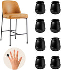 20 Pcs Black Extra Small Skinny Chair Leg Floor Protectors for Hardwood Floors, Upgraded Rubber Chair Leg Caps with Felt, Round Furniture Leg Feet Covers, No Scratches Reduce Noise (Fit 0.4"-0.55")
