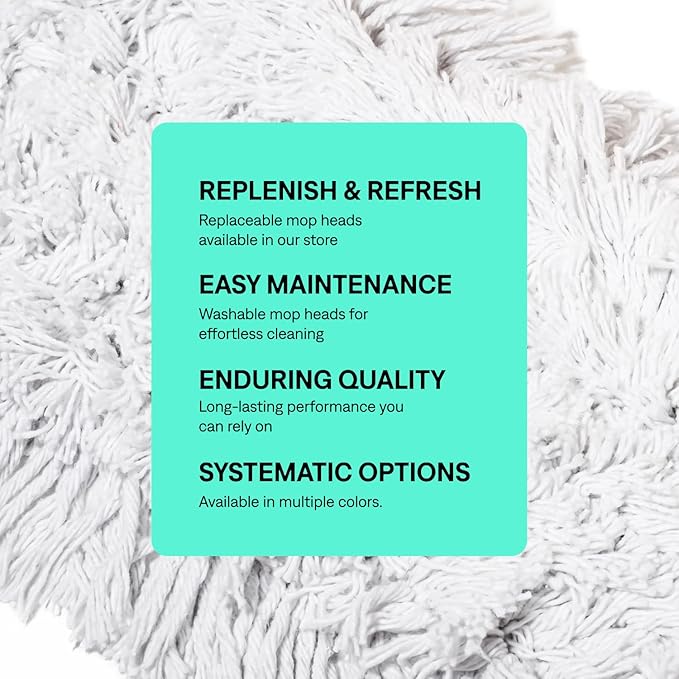 36 Inch Commercial Dust Mop Replacement Head – Reusable Cotton Dust Mop Refill for Floor Cleaning and Janitorial Use