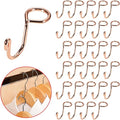 Sumnacon Gold Metal Connector Hooks - 30 Pcs Mini Cascading Hanger Extender Hooks for Velvet Wooden Hangers, Hat Bag, Rose Gold